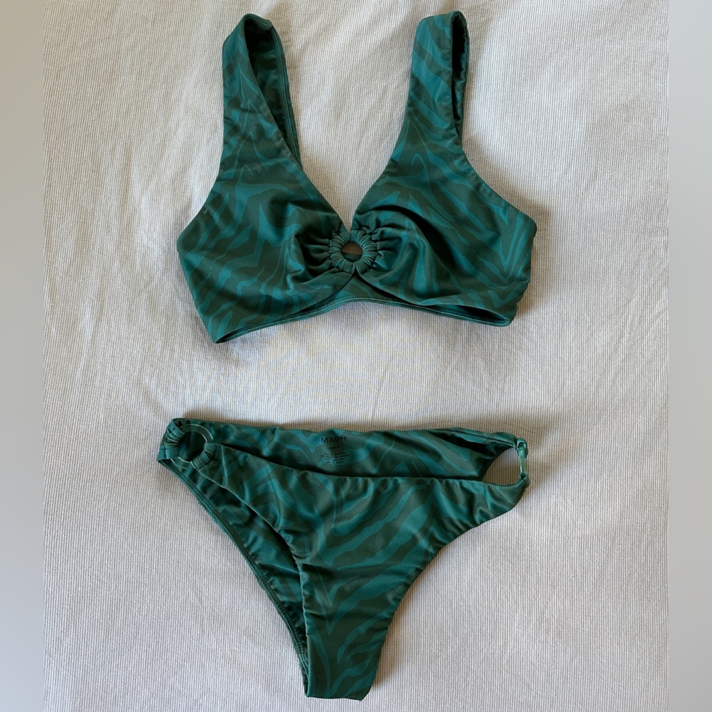 Mikoh costa bikini top + bottom size Medium